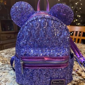 Disney Loungefly Purple Potion Sequin Backpack
